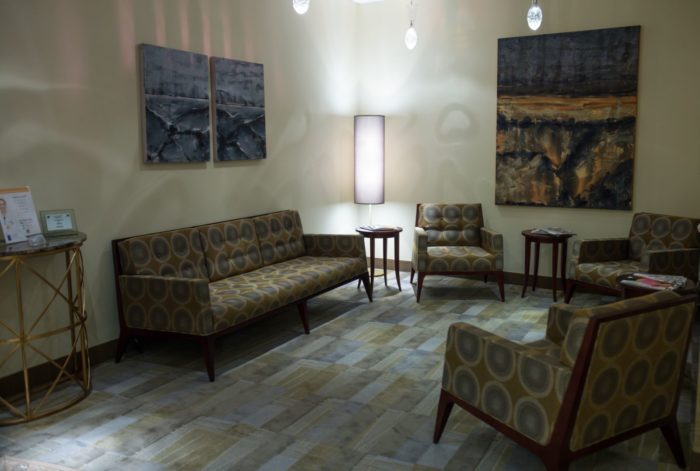 waiting room at dental care office in Annapolis